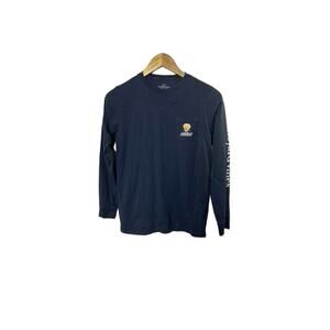 Vineyard Vines Blue WIDE RETRIEVER L/S Crewneck T-Shirt Boy's Medium 12-14